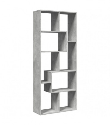 vidaXL Room Divider Bookcase Concrete Grey 67x25x161.5 cm Engineered Wood