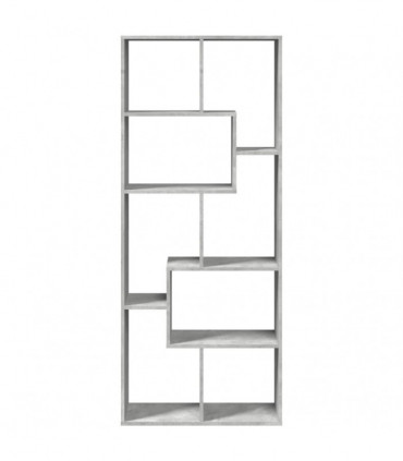 vidaXL Room Divider Bookcase Concrete Grey 67x25x161.5 cm Engineered Wood