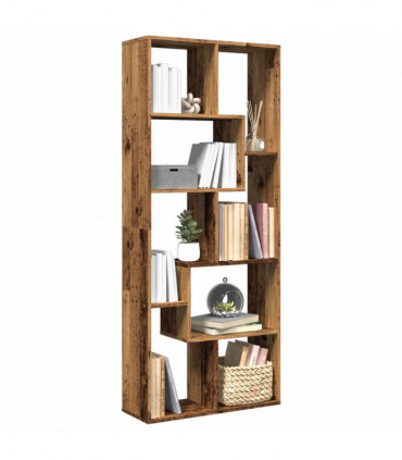 vidaXL Room Divider Bookcase Old Wood 67x25x161.5 cm Engineered Wood