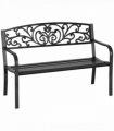 2-Seater Garden Bench, Steel-Black