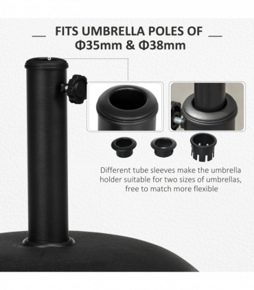 20 kg Umbrella Base-Grey/Black
