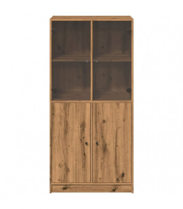 vidaXL Highboard with Doors Artisian Oak 68x37x142 cm Engineered Wood