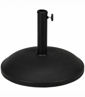 Umbrella Base-Black 50 x 37cm 25kg Round Cement Steel Plastic Stand