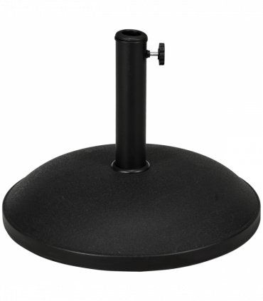 Umbrella Base-Black 50 x 37cm 25kg Round Cement Steel Plastic Stand
