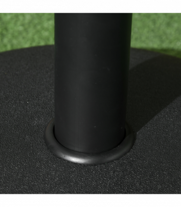 Umbrella Base-Black 50 x 37cm 25kg Round Cement Steel Plastic Stand