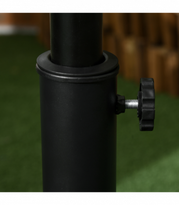 Umbrella Base-Black 50 x 37cm 25kg Round Cement Steel Plastic Stand