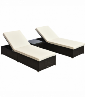 Rattan Lounger Set