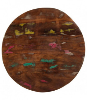 vidaXL Table Top Ø 90x3.8 cm Round Solid Wood Reclaimed