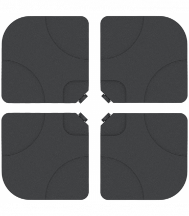 4 pc Heavy Duty Plastic Umbrella Weight Base-Black