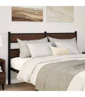 vidaXL Headboard Brown Oak 135 cm Steel and Engineered Wood