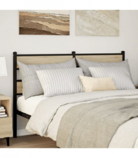 vidaXL Headboard Sonoma Oak 160 cm Iron and Engineered Wood