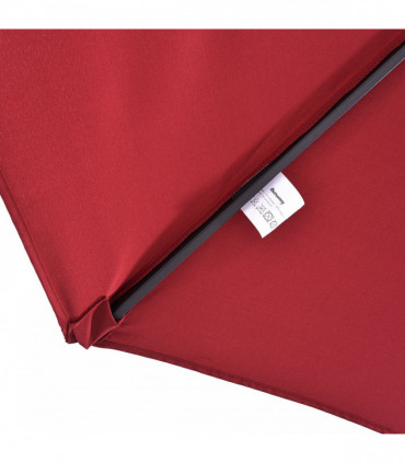 4.6m Double-Sided Patio Parasol Sun Umbrella-Wine Red