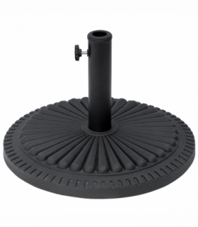 Cement Outdoor Garden Round Parasol Base Black