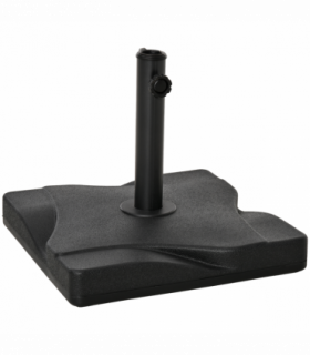 Garden Square Parasol Base Black Cement Outdoor 20kg 30mm 35mm 38mm 50.83cm