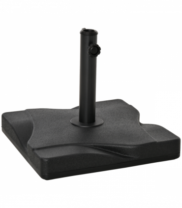 Garden Square Parasol Base Black Cement Outdoor 20kg 30mm 35mm 38mm 50.83cm