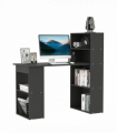 Computer Desk, 120Lx55Dx120H cm - Black, Space saving design, Particle board