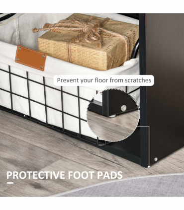 Computer Desk, 120Lx55Dx120H cm - Black, Space saving design, Particle board