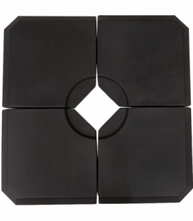 HD Polyethylene Sand or Water Fillable Parasol Base Black
