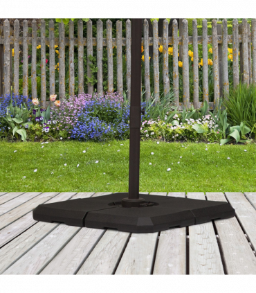 HD Polyethylene Sand or Water Fillable Parasol Base Black
