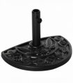  Half Round Parasol Base Weighted Umbrella Holder Stand Balcony Black