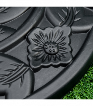  Half Round Parasol Base Weighted Umbrella Holder Stand Balcony Black