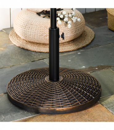 Patio Weighted Umbrella Base Antique Bronze 53cm x 35.5cm 25kg Stand Holder