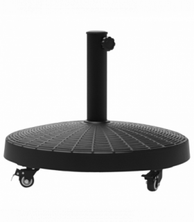 Resin Patio Umbrella Base Parasol Stand Weight Deck Holder w/ Wheels Outdoor