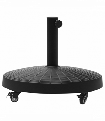 Resin Patio Umbrella Base Parasol Stand Weight Deck Holder w/ Wheels Outdoor