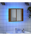 vidaXL LED Mirror Cabinet Artisan Oak 60x12x45 cm Engineered Wood