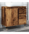 vidaXL Bathroom Cabinet Old Wood 65x33x60 cm Engineered Wood