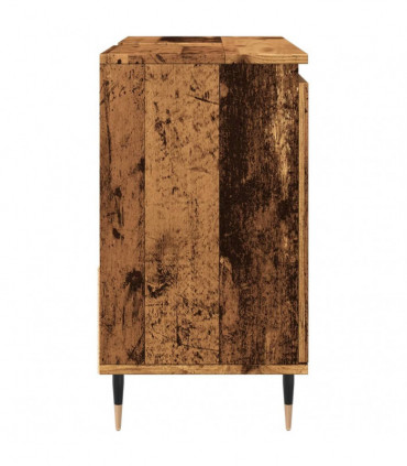 vidaXL Bathroom Cabinet Old Wood 65x33x60 cm Engineered Wood