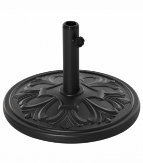 Round Parasol Base Heavy Duty Cement Stand Umbrella Holder Garden