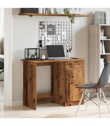 vidaXL Desk Old Wood 100x50x76 cm Engineered Wood