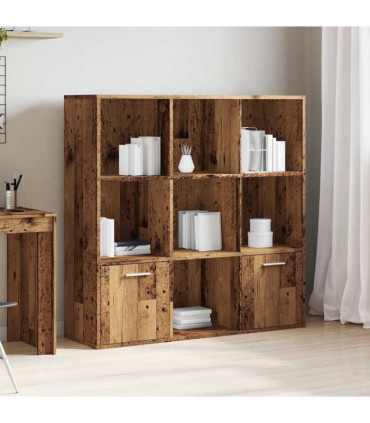 vidaXL Book Cabinet Old Wood 98x29x97.5 cm Engineered Wood