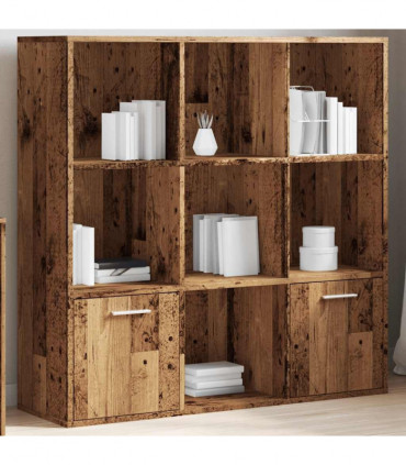 vidaXL Book Cabinet Old Wood 98x29x97.5 cm Engineered Wood