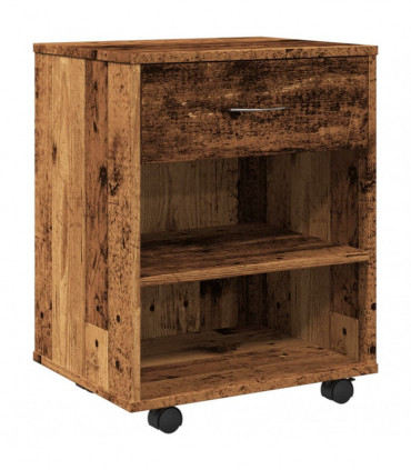 vidaXL Rolling Cabinet Old Wood 46x36x59 cm Engineered Wood