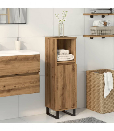 vidaXL Bathroom Cabinet Artisan Oak 30x30x100 cm Engineered Wood