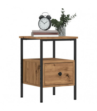 vidaXL Bedside Cabinet Artisan Oak 34x36x50 cm Engineered Wood