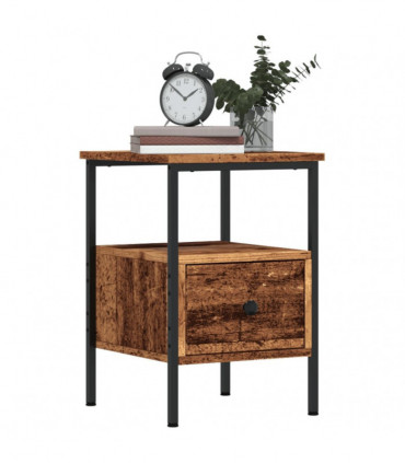 vidaXL Bedside Cabinet Old Wood 34x36x50 cm Engineered Wood