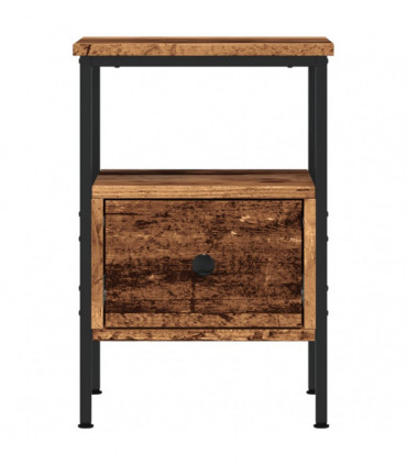vidaXL Bedside Cabinet Old Wood 34x36x50 cm Engineered Wood