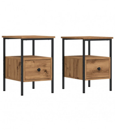 vidaXL Bedside Cabinets 2 pcs Artisan Oak 34x36x50 cm Engineered Wood