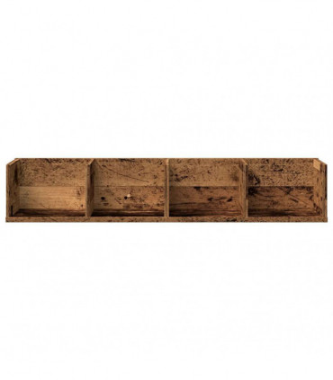 vidaXL CD Wall Shelf Old Wood 100x18x18 cm Engineered Wood