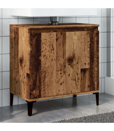 vidaXL Sink Cabinet Old Wood 58x33x60 cm Engineered Wood