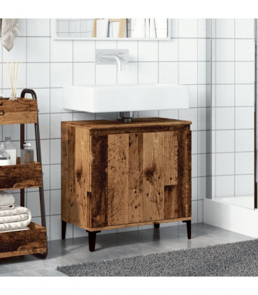 vidaXL Sink Cabinet Old Wood 58x33x60 cm Engineered Wood