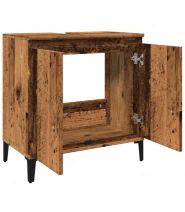 vidaXL Sink Cabinet Old Wood 58x33x60 cm Engineered Wood