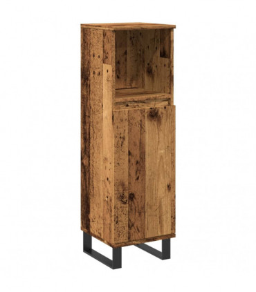 vidaXL Bathroom Cabinet Old Wood 30x30x100 cm Engineered Wood