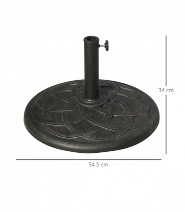 Resin-Bronze Umbrella Base for ?38mm and ?48mm Poles, 54.5 x 33H cm