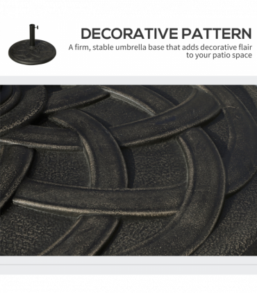 Resin-Bronze Umbrella Base for ?38mm and ?48mm Poles, 54.5 x 33H cm