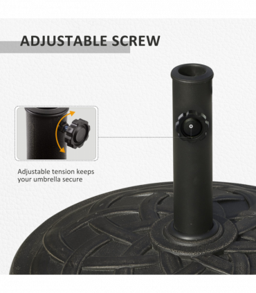 Resin-Bronze Umbrella Base for ?38mm and ?48mm Poles, 54.5 x 33H cm