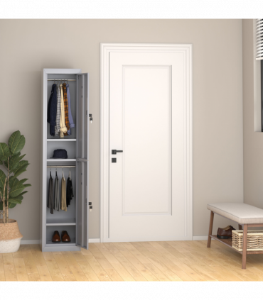 1.8m Locker Office Cabinet Storage Cold Rolled Steel  Storage Shelves Vinsetto